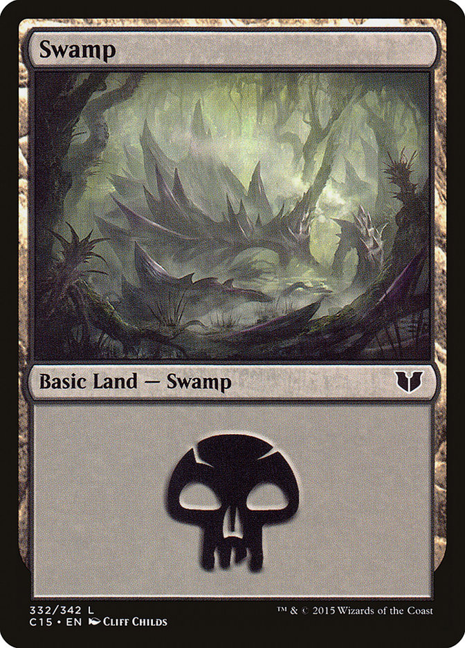 Swamp (332) [Commander 2015] | Yard's Games Ltd