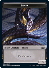 Snake // Zombie Double-Sided Token [Commander Collection: Black Tokens] | Yard's Games Ltd