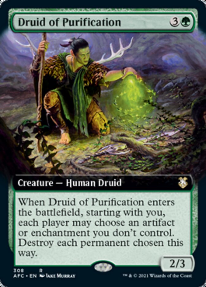 Druid of Purification (Extended Art) [Dungeons & Dragons: Adventures in the Forgotten Realms Commander] | Yard's Games Ltd