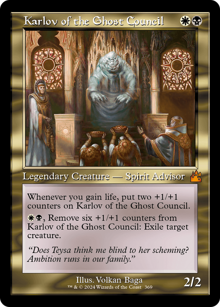 Karlov of the Ghost Council (Retro Frame) [Ravnica Remastered] | Yard's Games Ltd