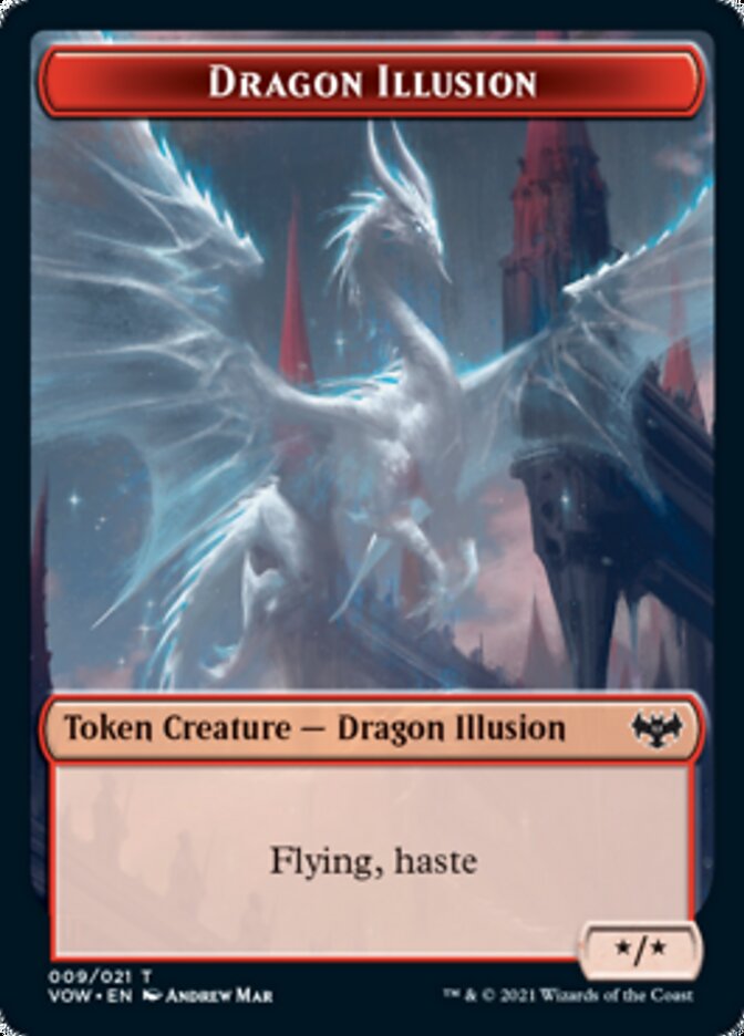 Dragon Illusion Token [Innistrad: Crimson Vow Tokens] | Yard's Games Ltd