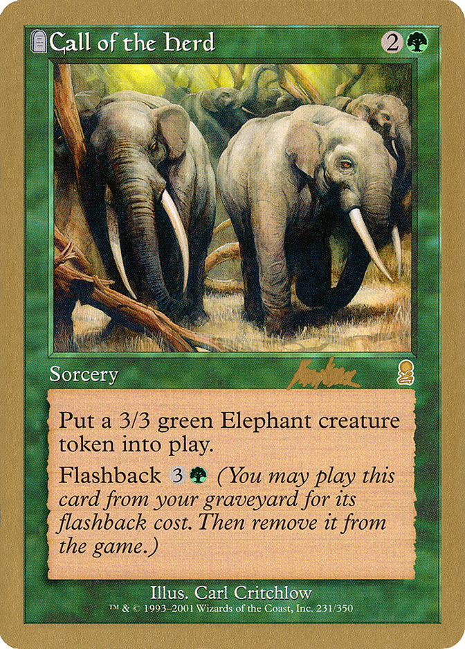 Call of the Herd (Brian Kibler) [World Championship Decks 2002] | Yard's Games Ltd