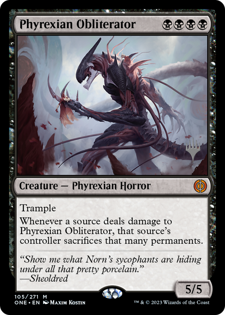 Phyrexian Obliterator (Promo Pack) [Phyrexia: All Will Be One Promos] | Yard's Games Ltd