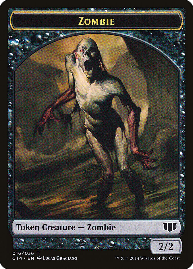 Horror // Zombie (016/036) Double-Sided Token [Commander 2014 Tokens] | Yard's Games Ltd