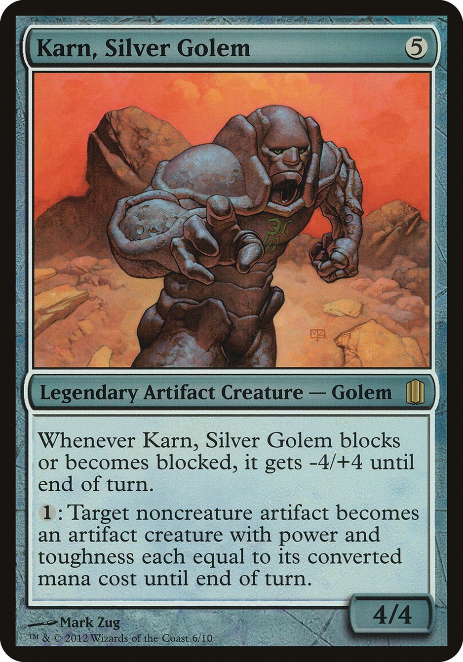 Karn, Silver Golem (Oversized) [Commander's Arsenal Oversized] | Yard's Games Ltd