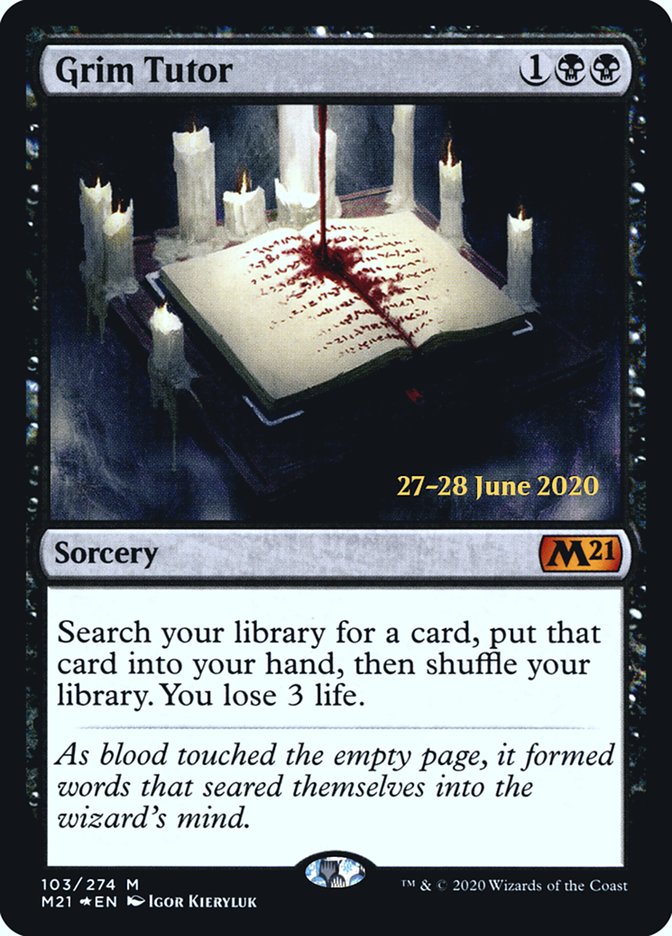 Grim Tutor [Core Set 2021 Prerelease Promos] | Yard's Games Ltd