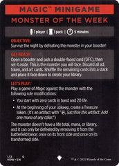 Monster of The Week (Magic Minigame) [Innistrad: Crimson Vow Minigame] | Yard's Games Ltd