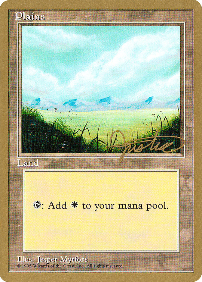 Plains (mj366) (Mark Justice) [Pro Tour Collector Set] | Yard's Games Ltd