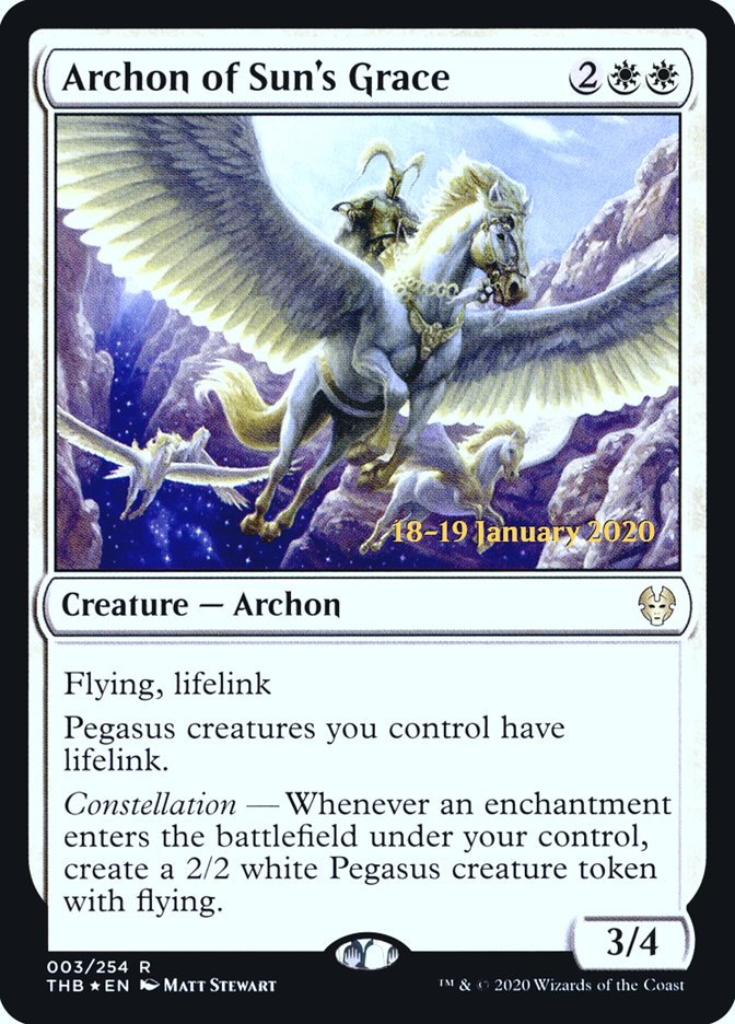 Archon of Sun's Grace [Theros Beyond Death Prerelease Promos] | Yard's Games Ltd