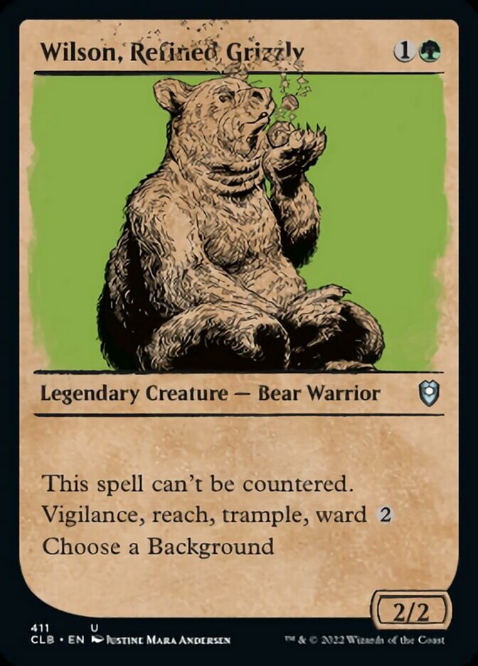 Wilson, Refined Grizzly (Showcase) [Commander Legends: Battle for Baldur's Gate] | Yard's Games Ltd