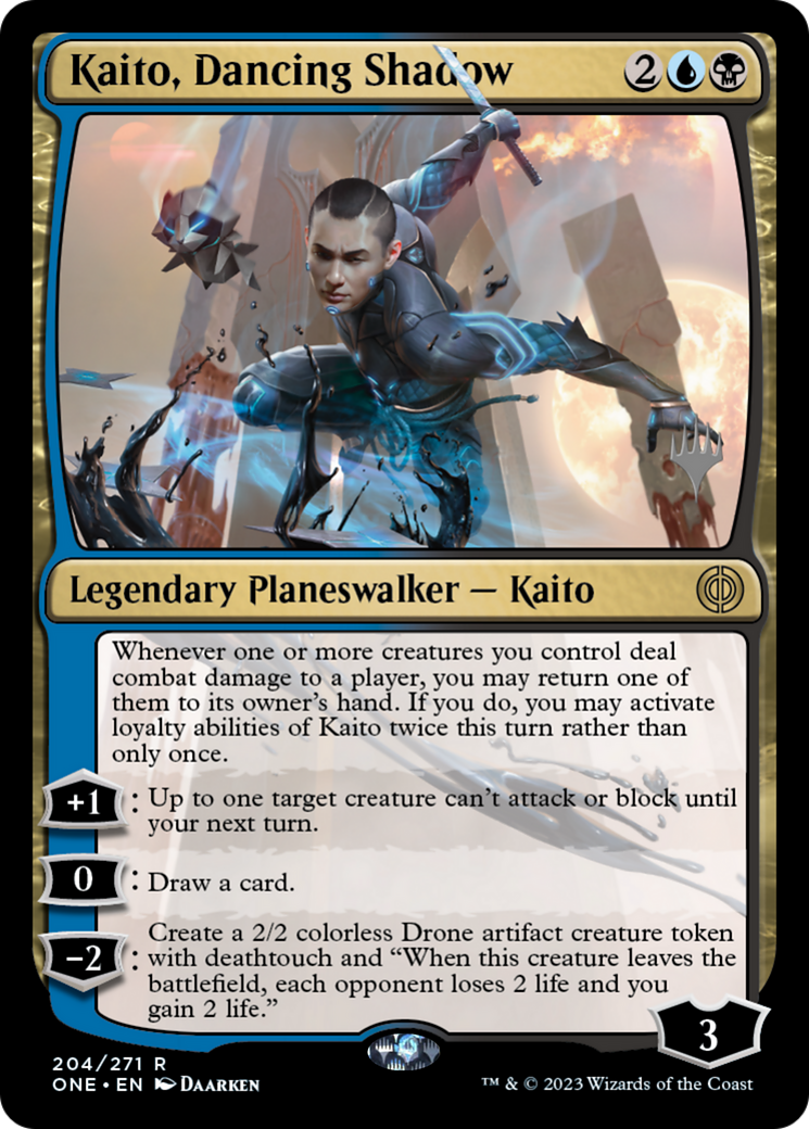 Kaito, Dancing Shadow (Promo Pack) [Phyrexia: All Will Be One Promos] | Yard's Games Ltd