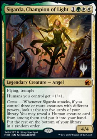 Sigarda, Champion of Light (Promo Pack) [Innistrad: Midnight Hunt Promos] | Yard's Games Ltd