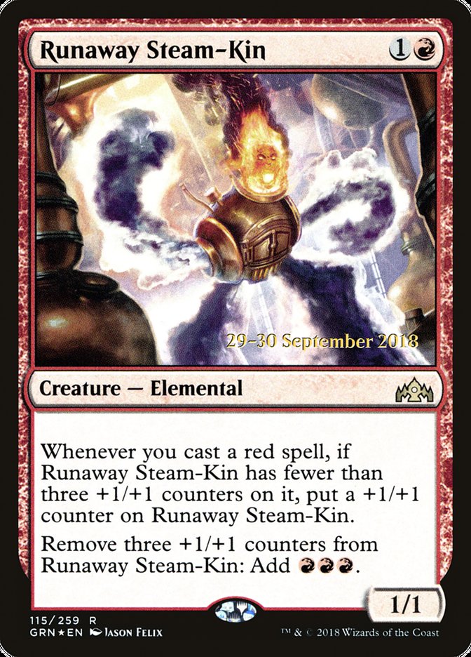 Runaway Steam-Kin [Guilds of Ravnica Prerelease Promos] | Yard's Games Ltd