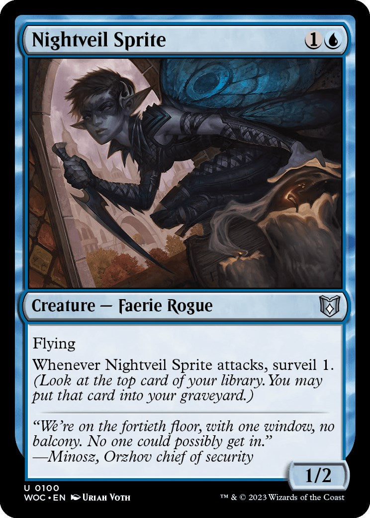 Nightveil Sprite [Wilds of Eldraine Commander] | Yard's Games Ltd