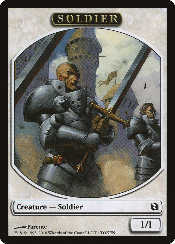 Soldier Token [Duel Decks: Elspeth vs. Tezzeret Tokens] | Yard's Games Ltd