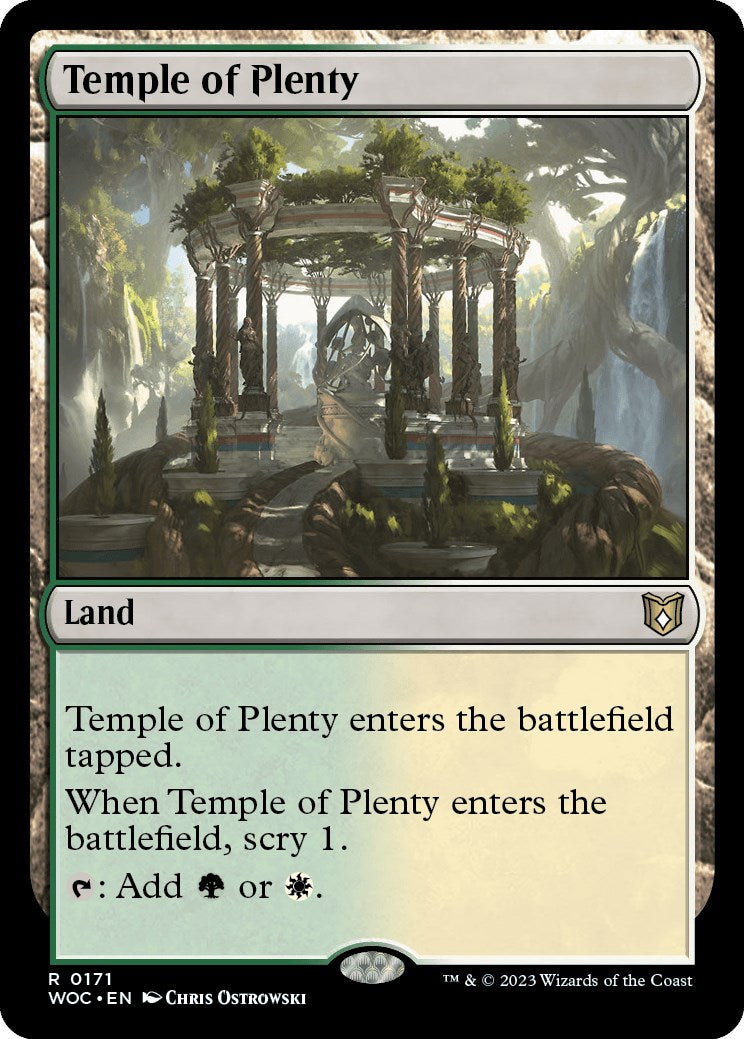 Temple of Plenty [Wilds of Eldraine Commander] | Yard's Games Ltd