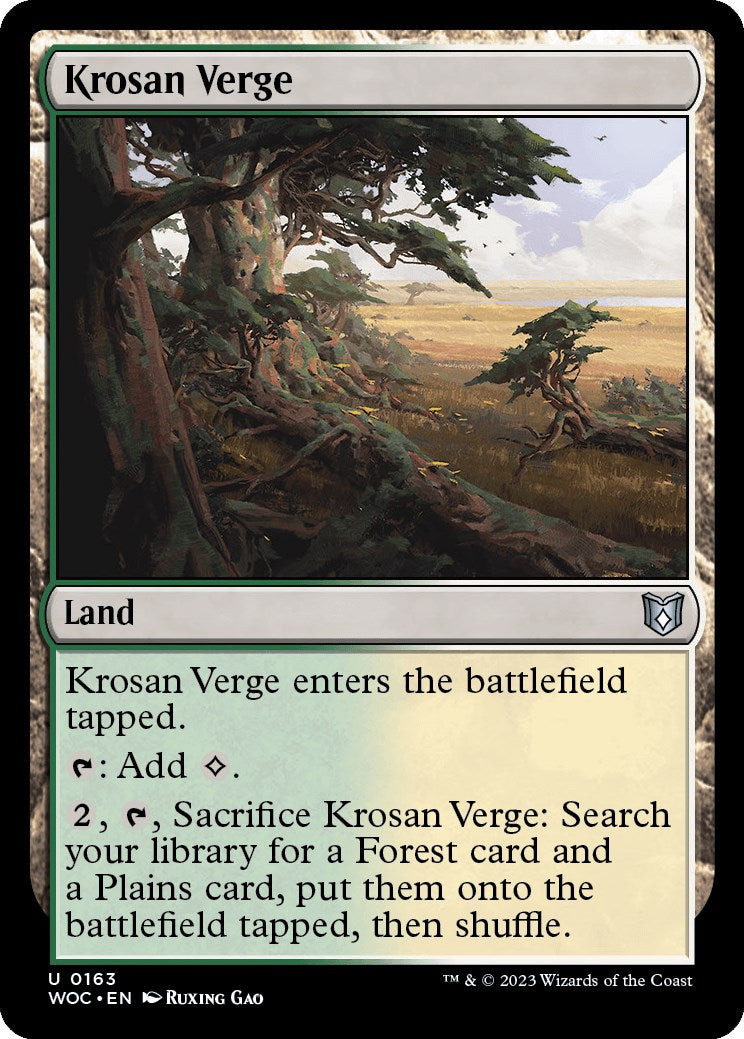 Krosan Verge [Wilds of Eldraine Commander] | Yard's Games Ltd