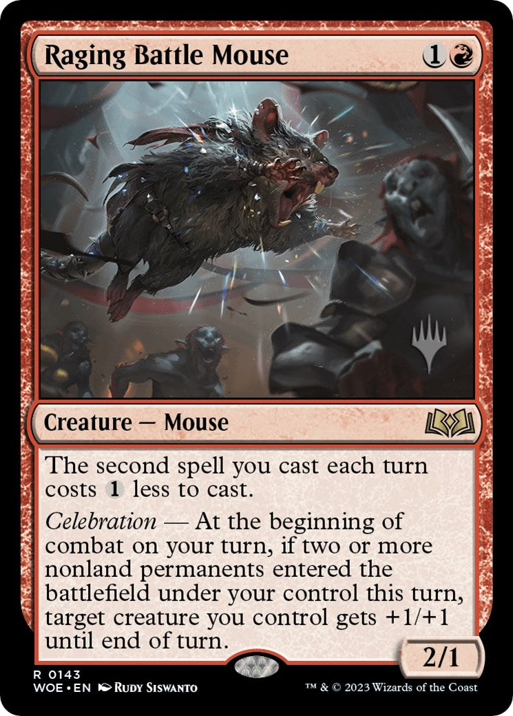 Raging Battle Mouse (Promo Pack) [Wilds of Eldraine Promos] | Yard's Games Ltd