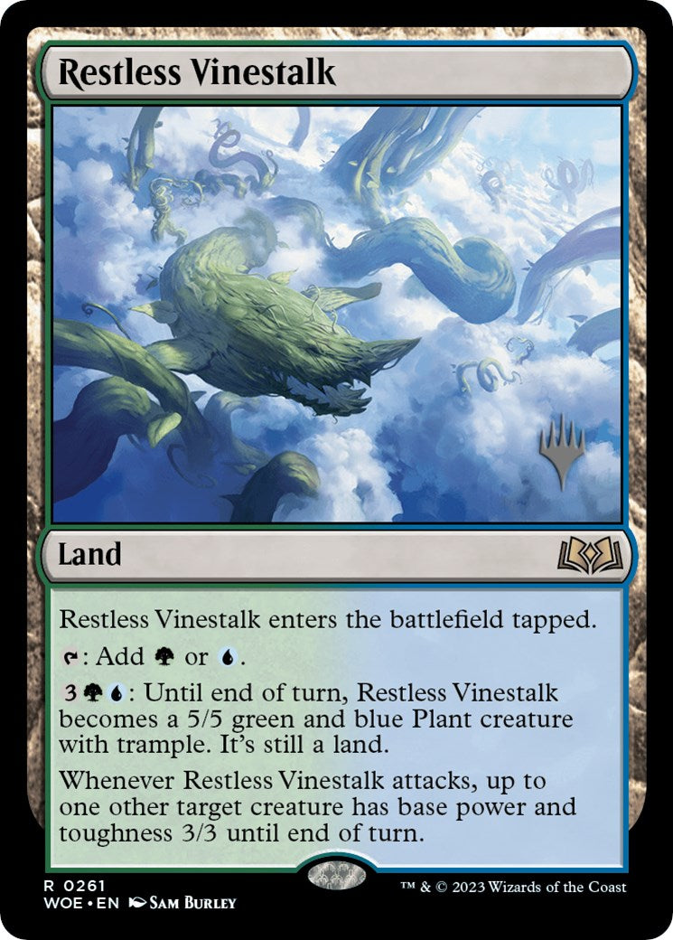 Restless Vinestalk (Promo Pack) [Wilds of Eldraine Promos] | Yard's Games Ltd