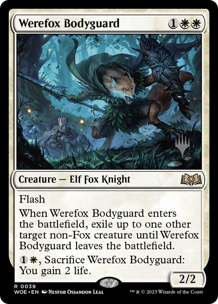 Werefox Bodyguard (Promo Pack) [Wilds of Eldraine Promos] | Yard's Games Ltd