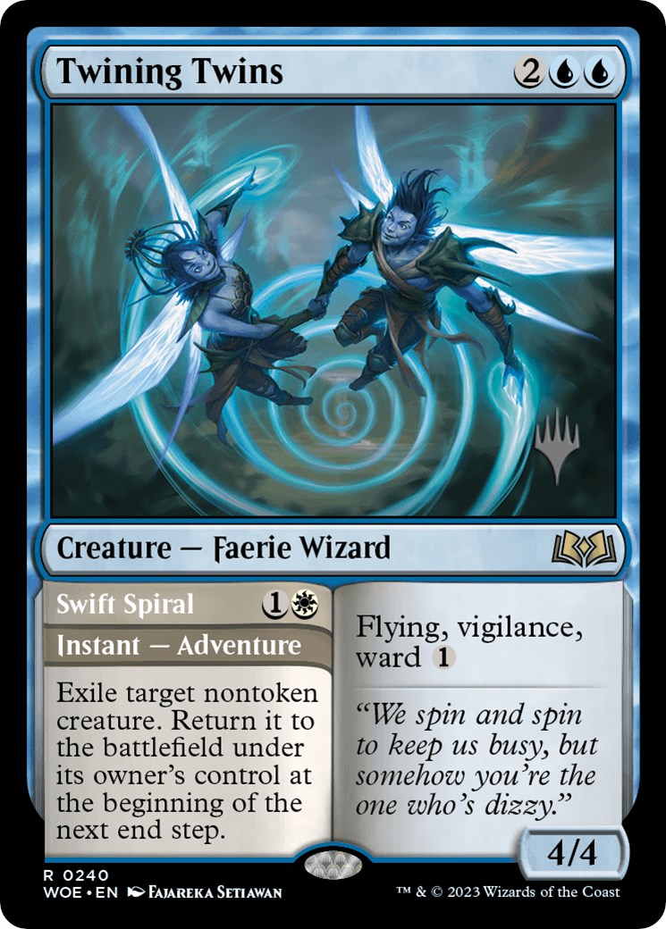 Twining Twins // Swift Spiral (Promo Pack) [Wilds of Eldraine Promos] | Yard's Games Ltd