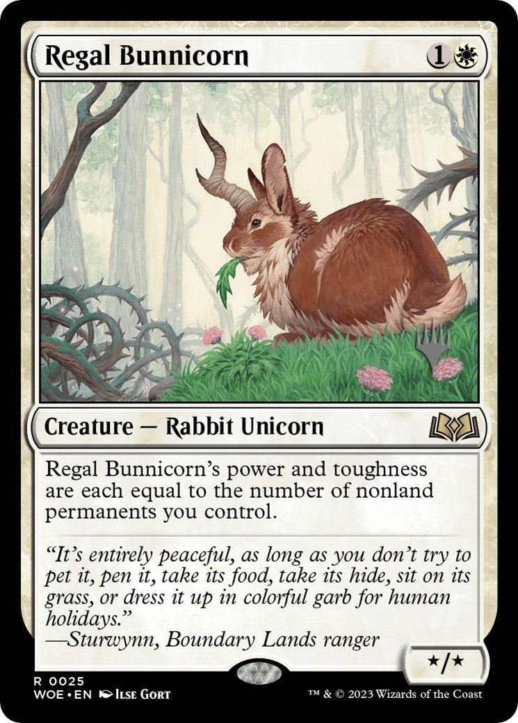 Regal Bunnicorn (Promo Pack) [Wilds of Eldraine Promos] | Yard's Games Ltd