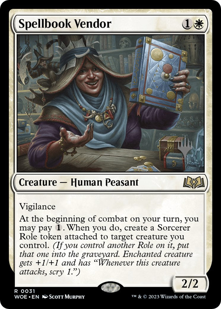 Spellbook Vendor (Promo Pack) [Wilds of Eldraine Promos] | Yard's Games Ltd