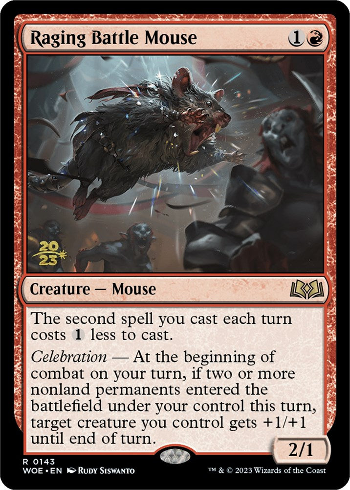 Raging Battle Mouse [Wilds of Eldraine Prerelease Promos] | Yard's Games Ltd