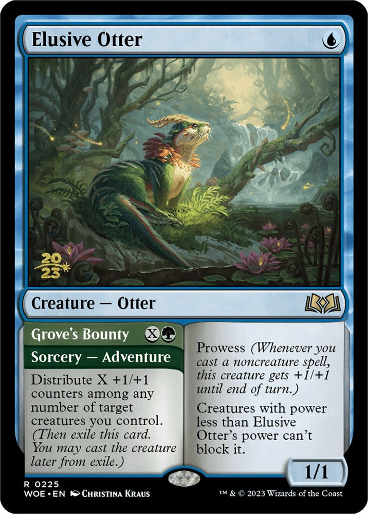 Elusive Otter // Grove's Bounty [Wilds of Eldraine Prerelease Promos] | Yard's Games Ltd