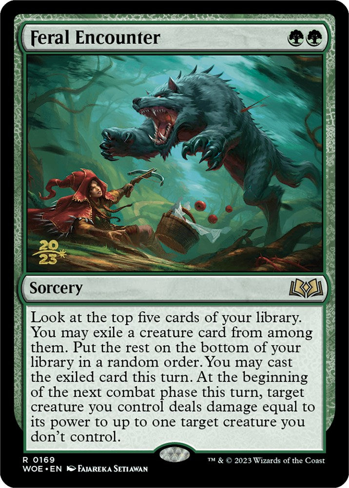 Feral Encounter [Wilds of Eldraine Prerelease Promos] | Yard's Games Ltd