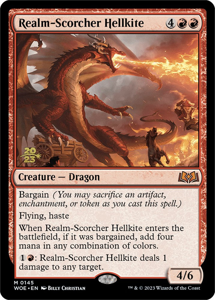 Realm-Scorcher Hellkite [Wilds of Eldraine Prerelease Promos] | Yard's Games Ltd