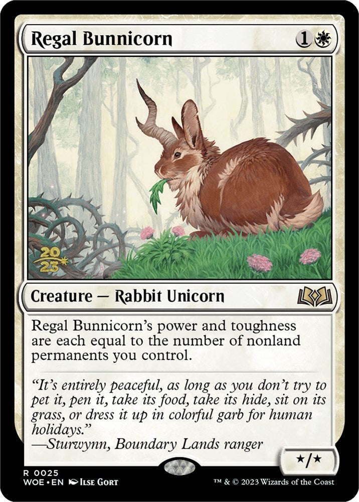 Regal Bunnicorn [Wilds of Eldraine Prerelease Promos] | Yard's Games Ltd