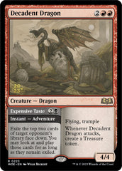 Decadent Dragon // Expensive Taste [Wilds of Eldraine Prerelease Promos] | Yard's Games Ltd