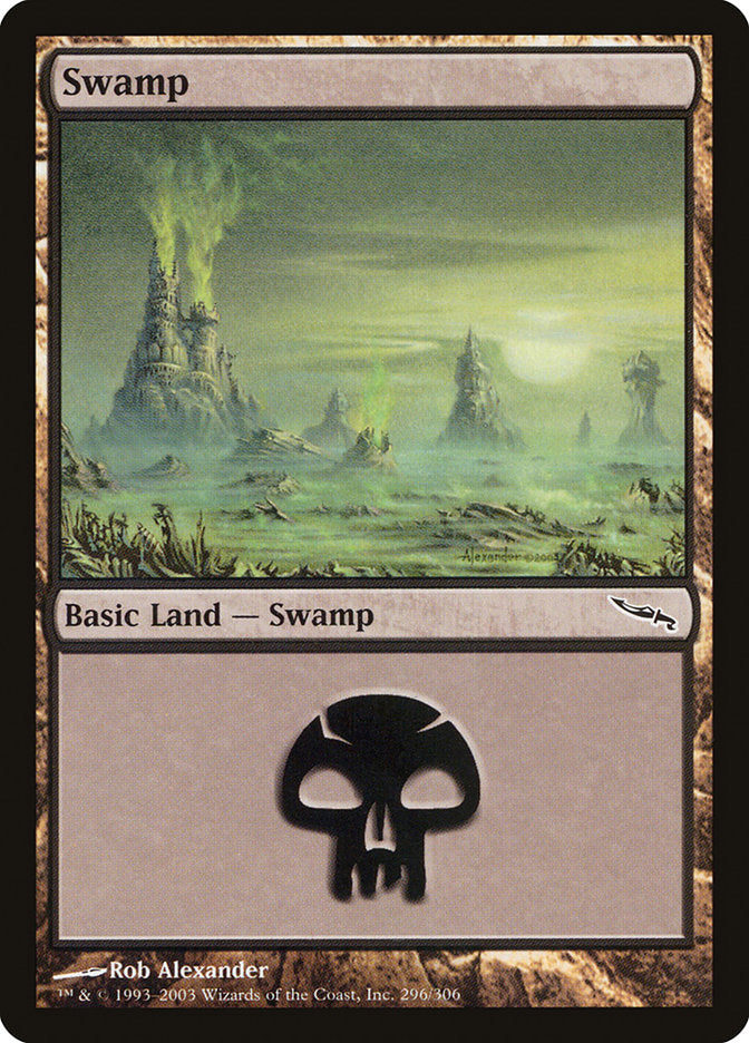 Swamp (296) [Mirrodin] | Yard's Games Ltd