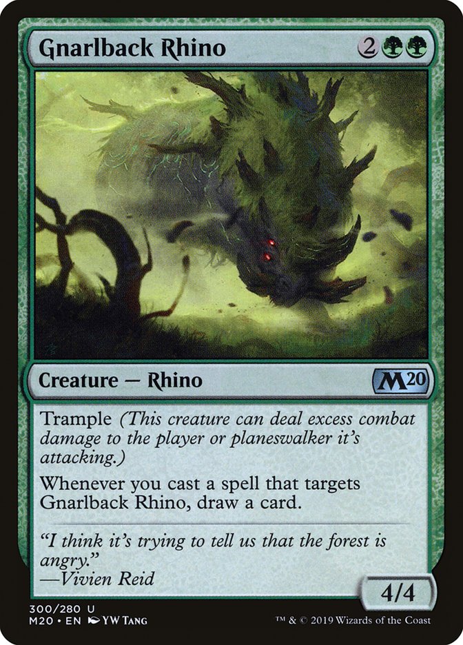 Gnarlback Rhino [Core Set 2020] | Yard's Games Ltd