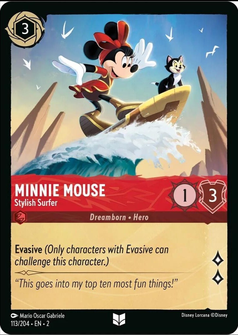 Minnie Mouse - Stylish Surfer (113/204) [Rise of the Floodborn] | Yard's Games Ltd