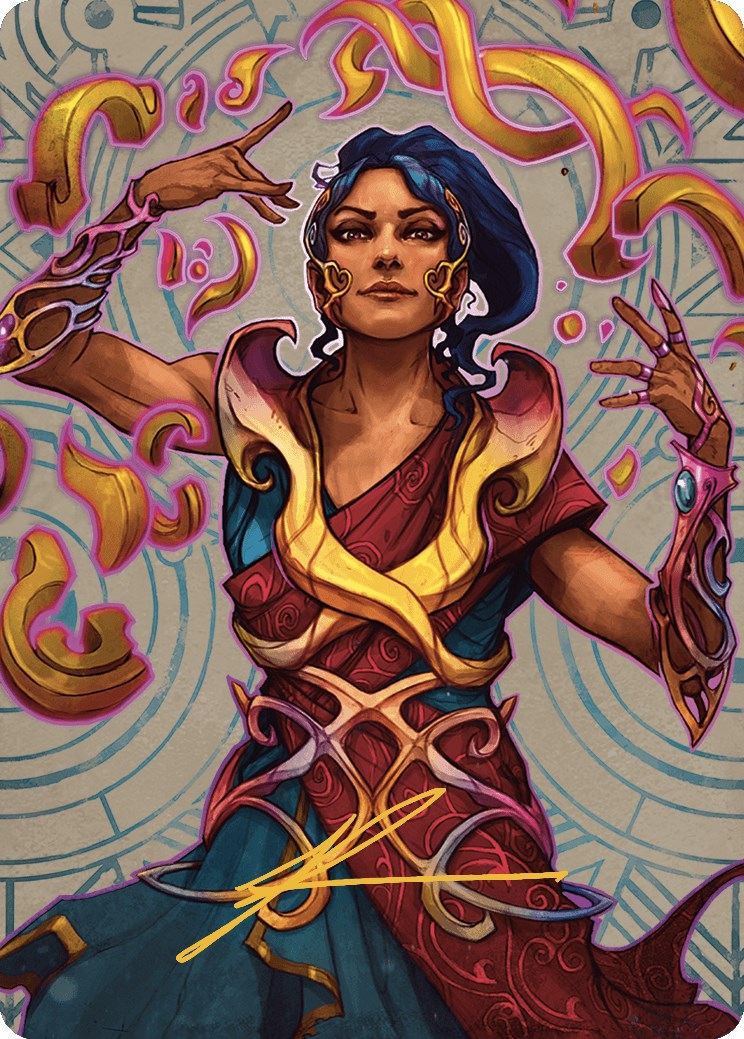 Saheeli, the Sun's Brilliance Art Card (Gold-Stamped Signature) [The Lost Caverns of Ixalan Art Series] | Yard's Games Ltd