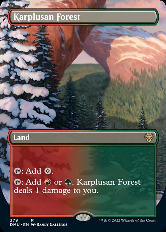 Karplusan Forest (Borderless Alternate Art) [Dominaria United] | Yard's Games Ltd