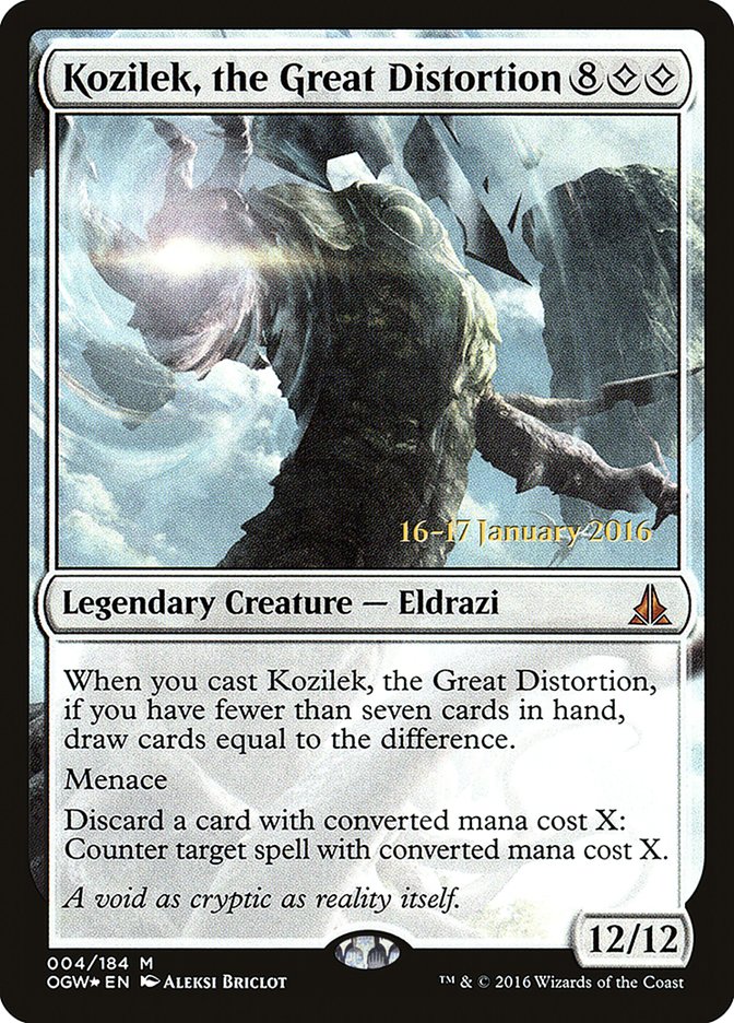 Kozilek, the Great Distortion [Oath of the Gatewatch Prerelease Promos] | Yard's Games Ltd