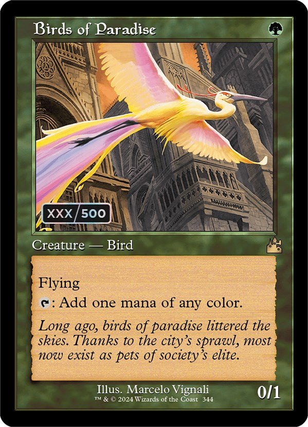 Birds of Paradise (Retro) (Serialized) [Ravnica Remastered] | Yard's Games Ltd