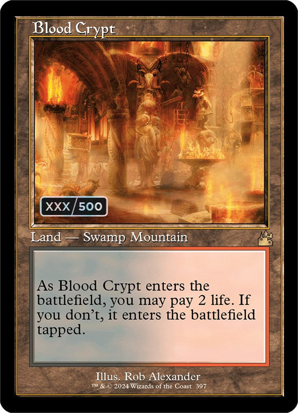 Blood Crypt (Retro) (Serialized) [Ravnica Remastered] | Yard's Games Ltd