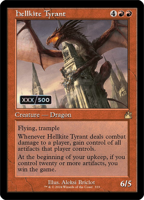 Hellkite Tyrant (Retro) (Serialized) [Ravnica Remastered] | Yard's Games Ltd