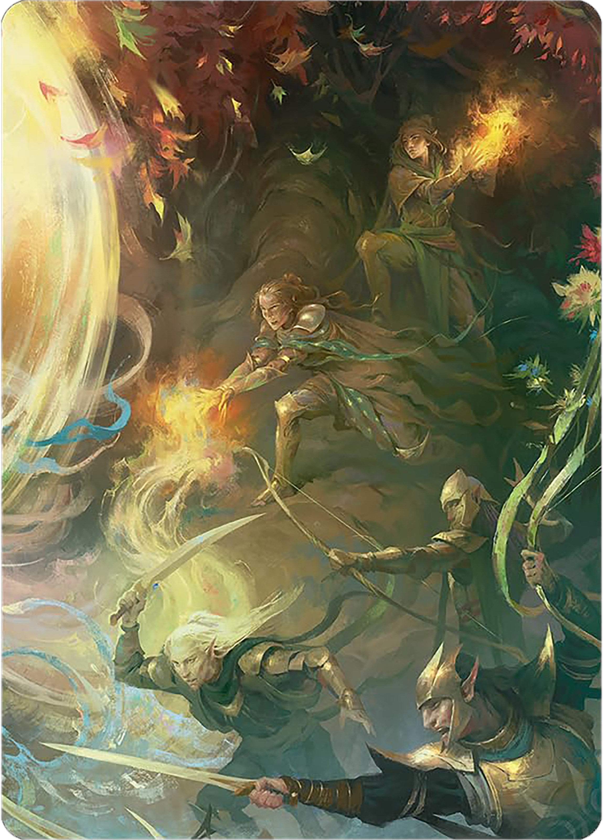 Rally the Galadhrim Art Card [The Lord of the Rings: Tales of Middle-earth Art Series] | Yard's Games Ltd