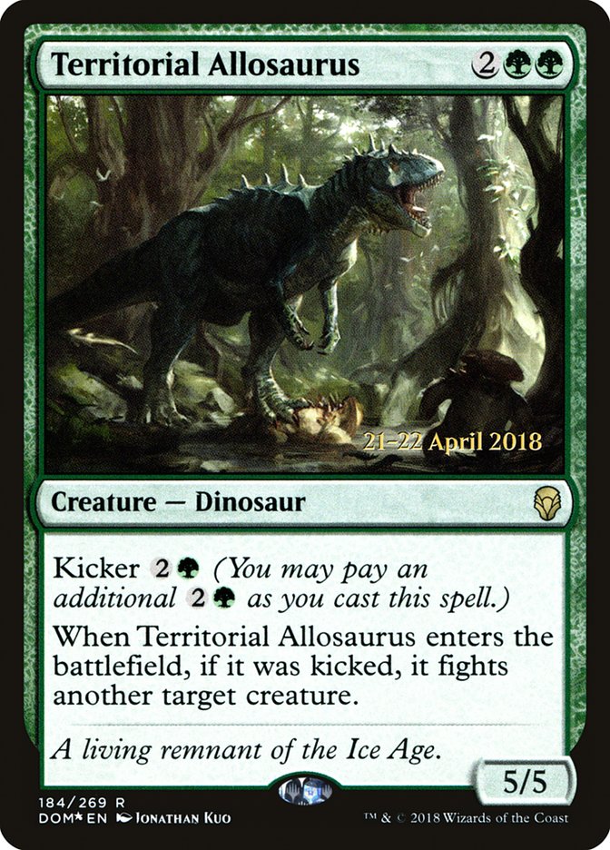 Territorial Allosaurus [Dominaria Prerelease Promos] | Yard's Games Ltd