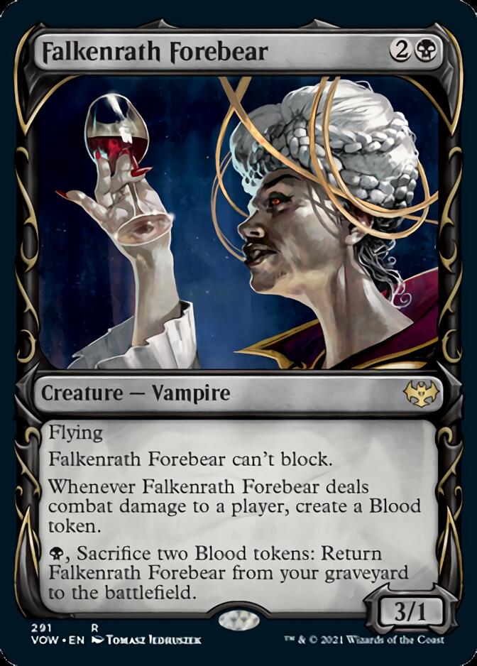 Falkenrath Forebear (Showcase Fang Frame) [Innistrad: Crimson Vow] | Yard's Games Ltd