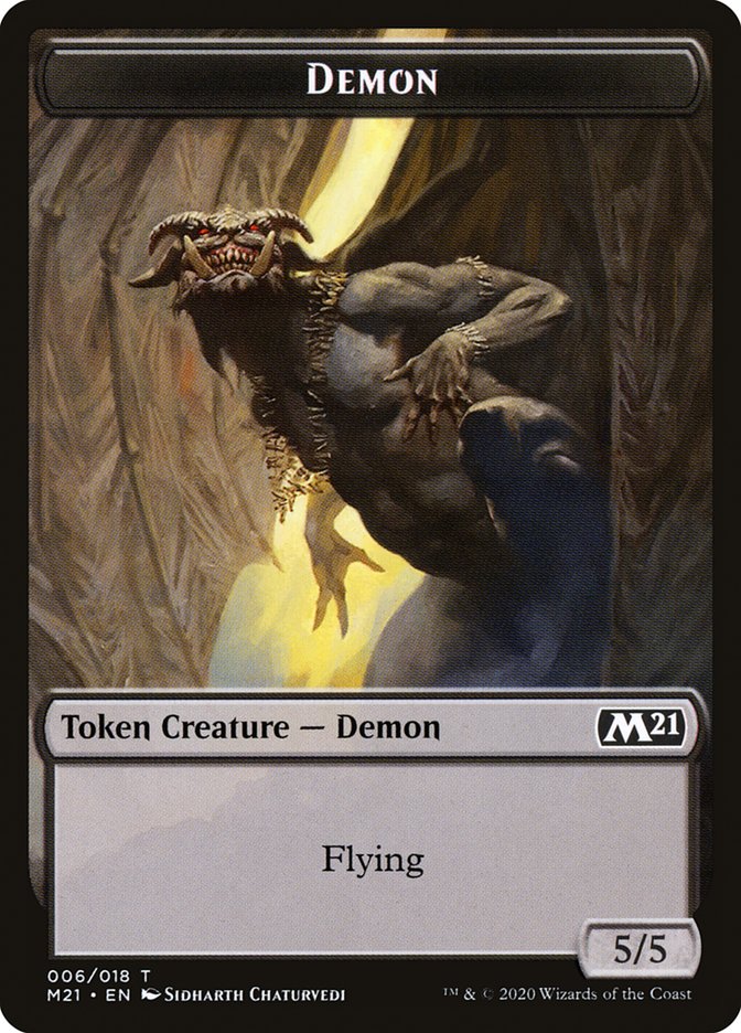 Demon Token [Core Set 2021 Tokens] | Yard's Games Ltd