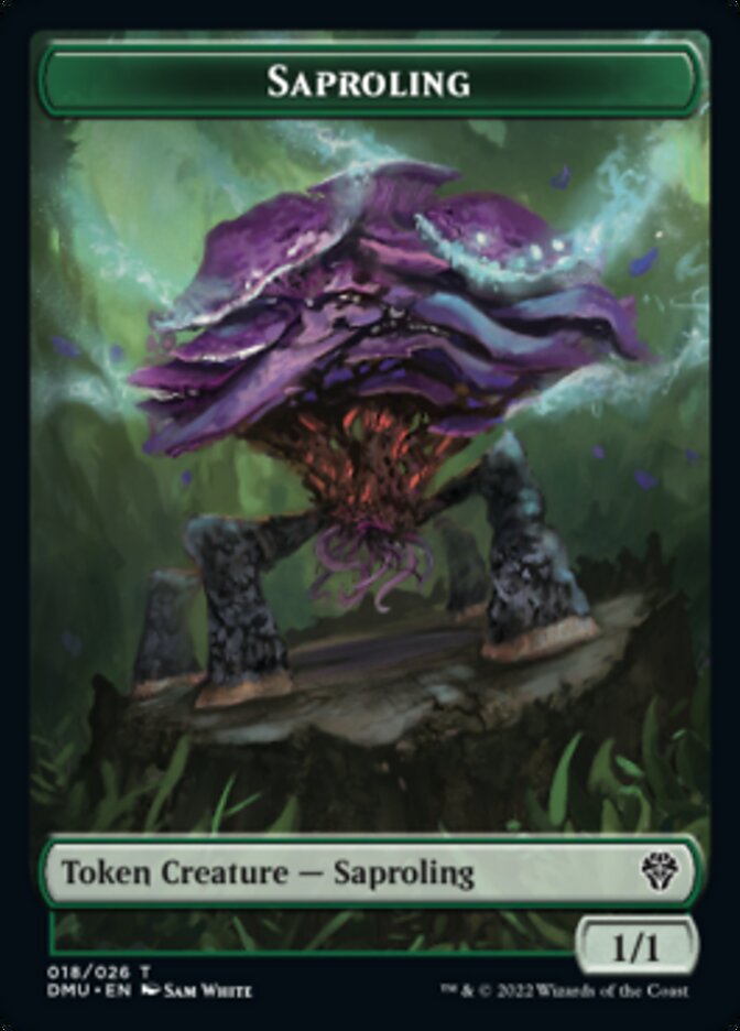 Saproling // Elemental Double-Sided Token [Dominaria United Tokens] | Yard's Games Ltd