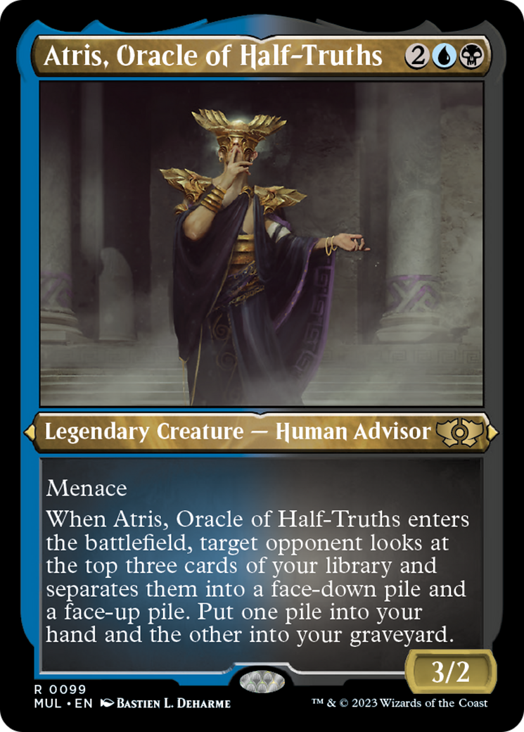 Atris, Oracle of Half-Truths (Foil Etched) [Multiverse Legends] | Yard's Games Ltd