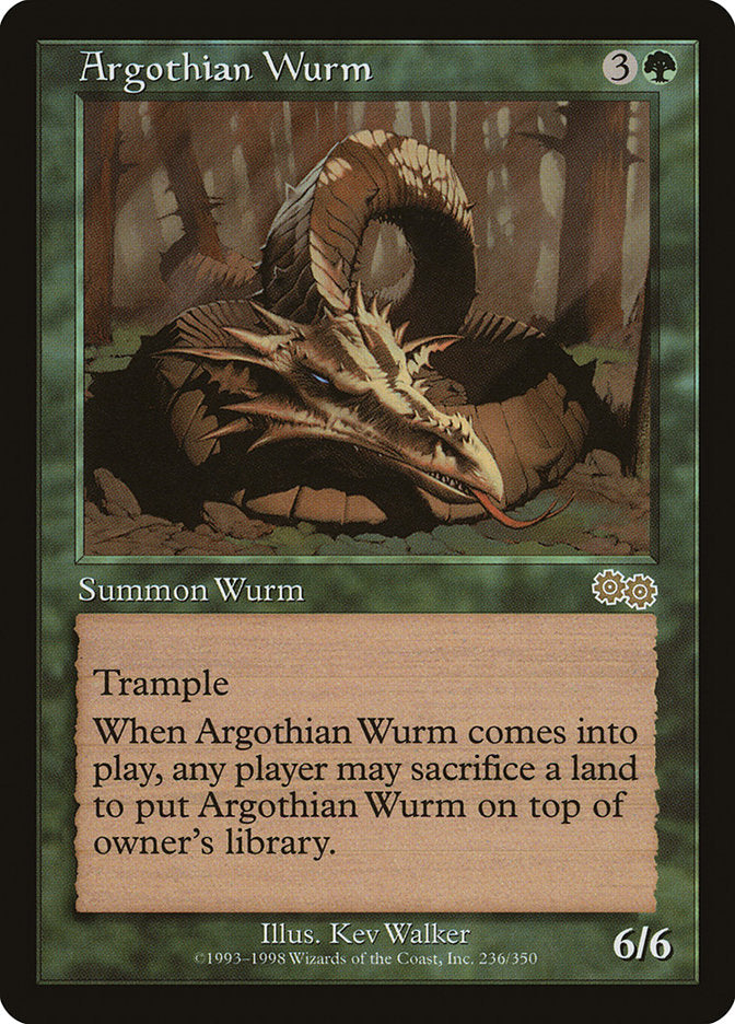 Argothian Wurm [Urza's Saga] | Yard's Games Ltd