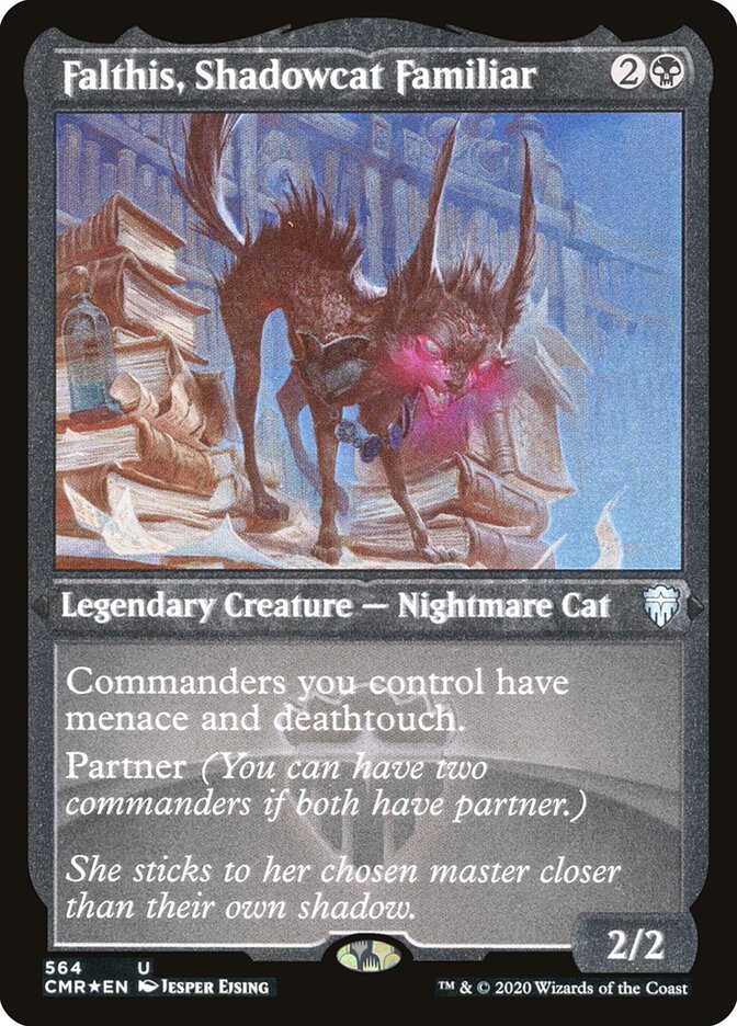 Falthis, Shadowcat Familiar (Etched) [Commander Legends] | Yard's Games Ltd